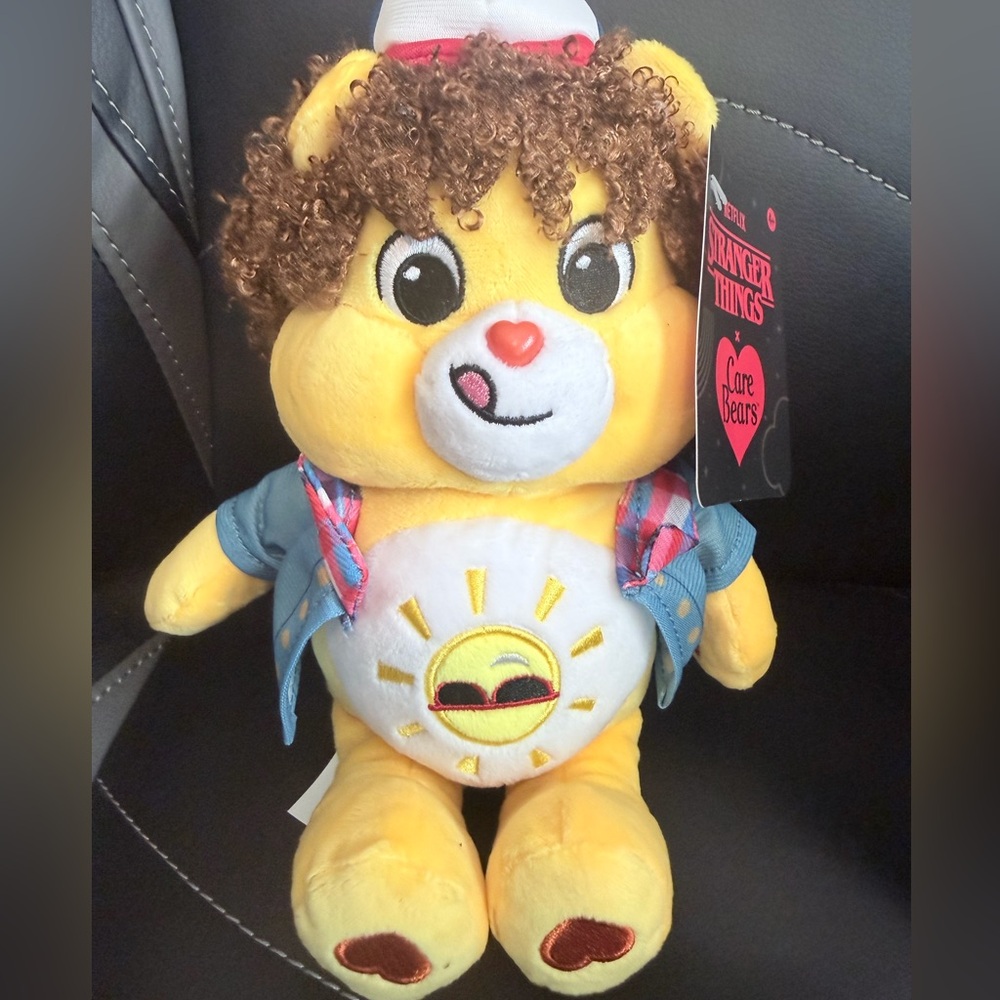 Netflix Stranger Things x Care Bears Plush Funshine Bear as Dustin